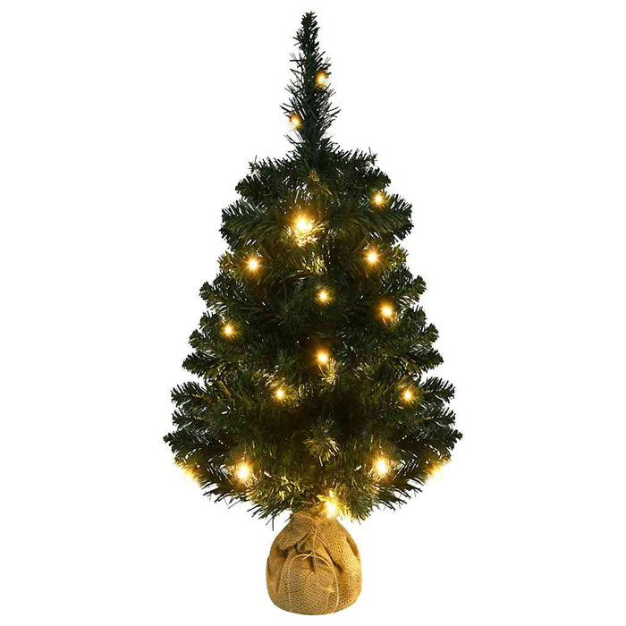 Albero di Natale Preilluminato con Supporto Verde 90 cm in PVC 332849