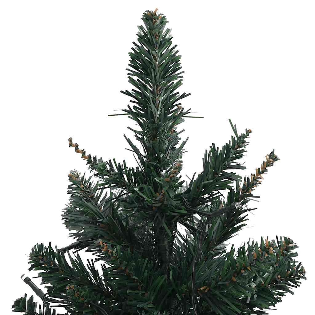 Albero di Natale Preilluminato con Supporto Verde 90 cm in PVC 332849