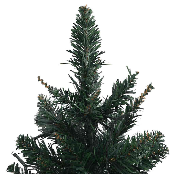 Albero di Natale Preilluminato con Supporto Verde 90 cm in PVC 332849