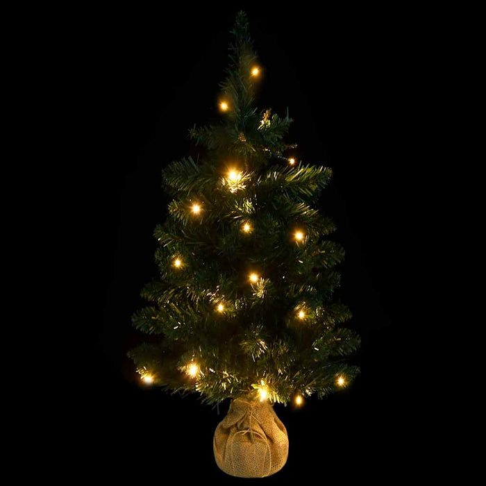 Albero di Natale Preilluminato con Supporto Verde 90 cm in PVC 332849