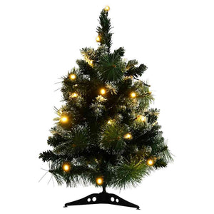 Albero di Natale Preilluminato con Palline Verde 60 cm 332850