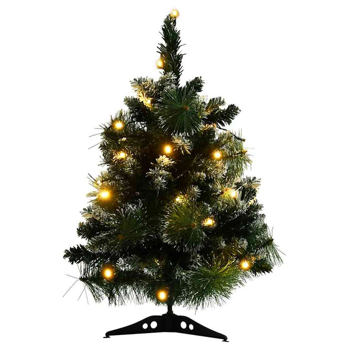 Albero di Natale Preilluminato con Palline Verde 60 cm 332850