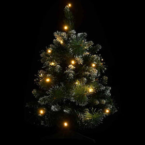 Albero di Natale Preilluminato con Palline Verde 60 cm 332850
