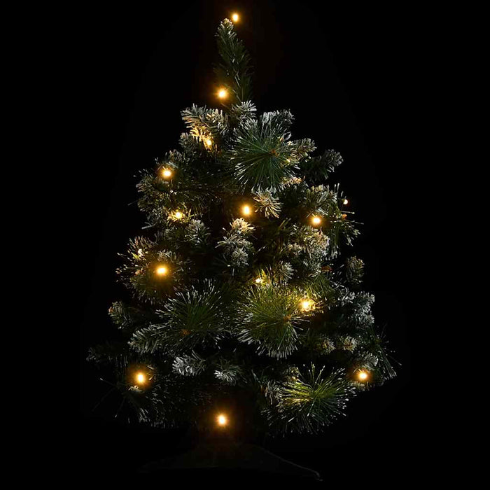 Albero di Natale Preilluminato con Palline Verde 60 cm 332850
