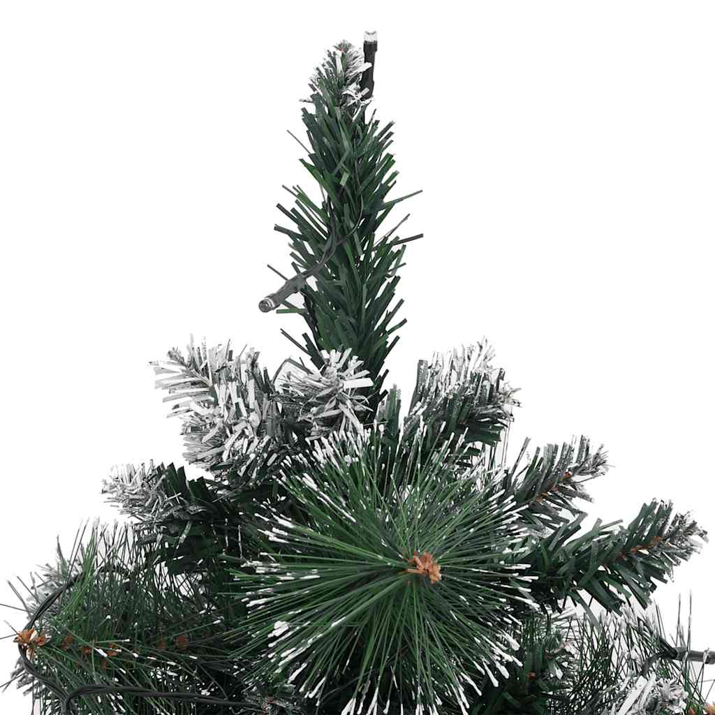 Albero di Natale Preilluminato con Palline Verde 60 cm 332850