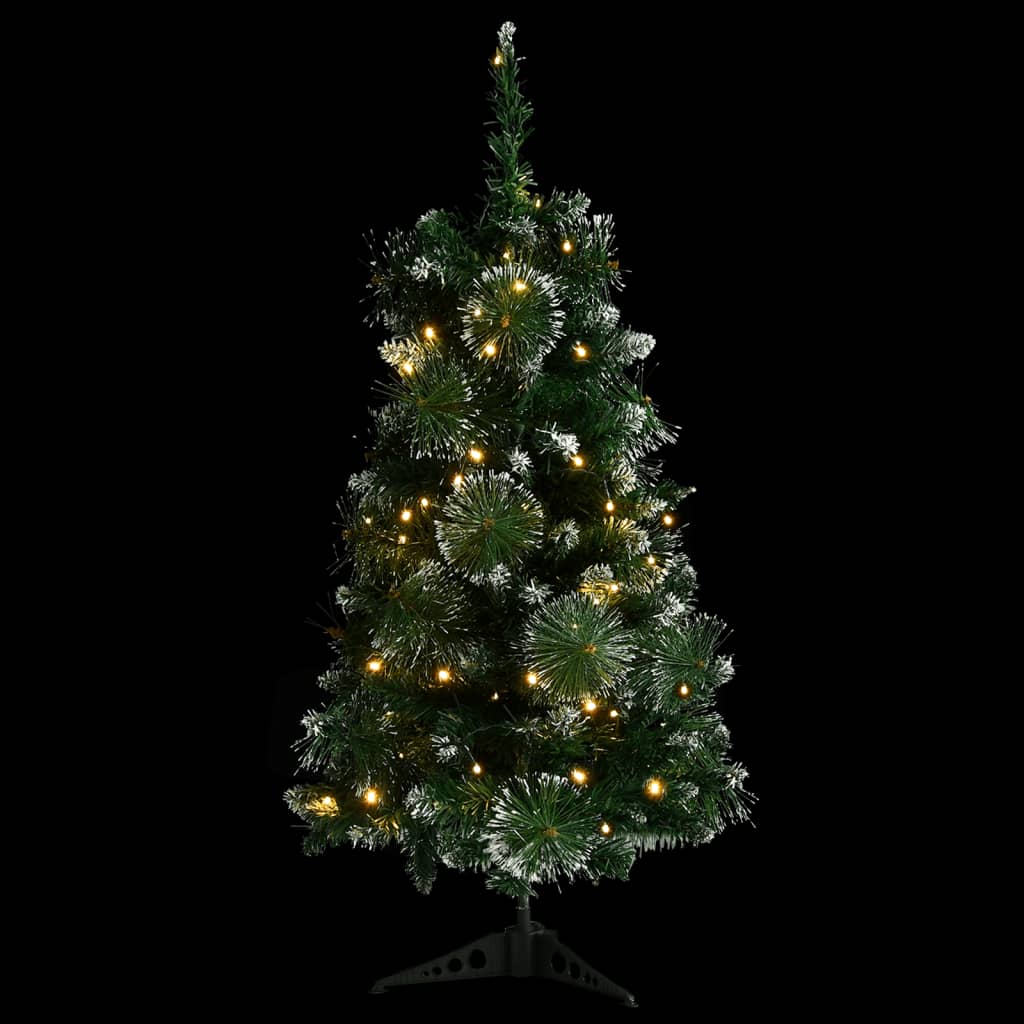 Albero di Natale Preilluminato con Supporto Verde 90 cm in PVC 332851