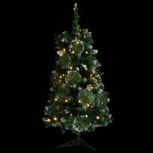 Albero di Natale Preilluminato con Supporto Verde 90 cm in PVC 332851