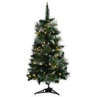 Albero di Natale Preilluminato con Supporto Verde 90 cm in PVC 332851