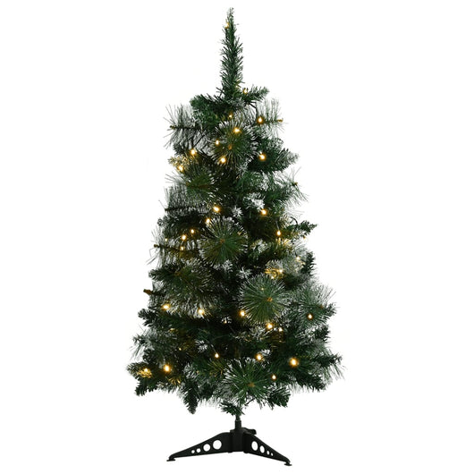 Albero di Natale Preilluminato con Supporto Verde 90 cm in PVC 332851