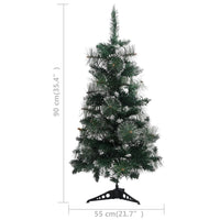 Albero di Natale Preilluminato con Supporto Verde 90 cm in PVC 332851
