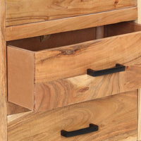 Credenza-Buffet-Armadio da cucina 88x30x73 cm in Legno Massello di Acacia