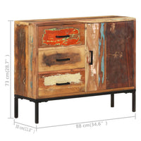 Credenza 88x30x73 cm in Legno Massello di Recupero 329248
