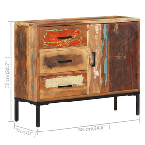 Credenza 88x30x73 cm in Legno Massello di Recupero 329248