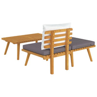 Set Divani da Giardino 3 pz con Cuscini in Massello di Acacia 316265