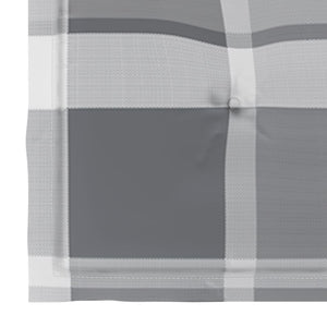 Sedie Giardino 8 pz con Cuscini Grigi a Quadri Massello di Teak cod mxl 17498