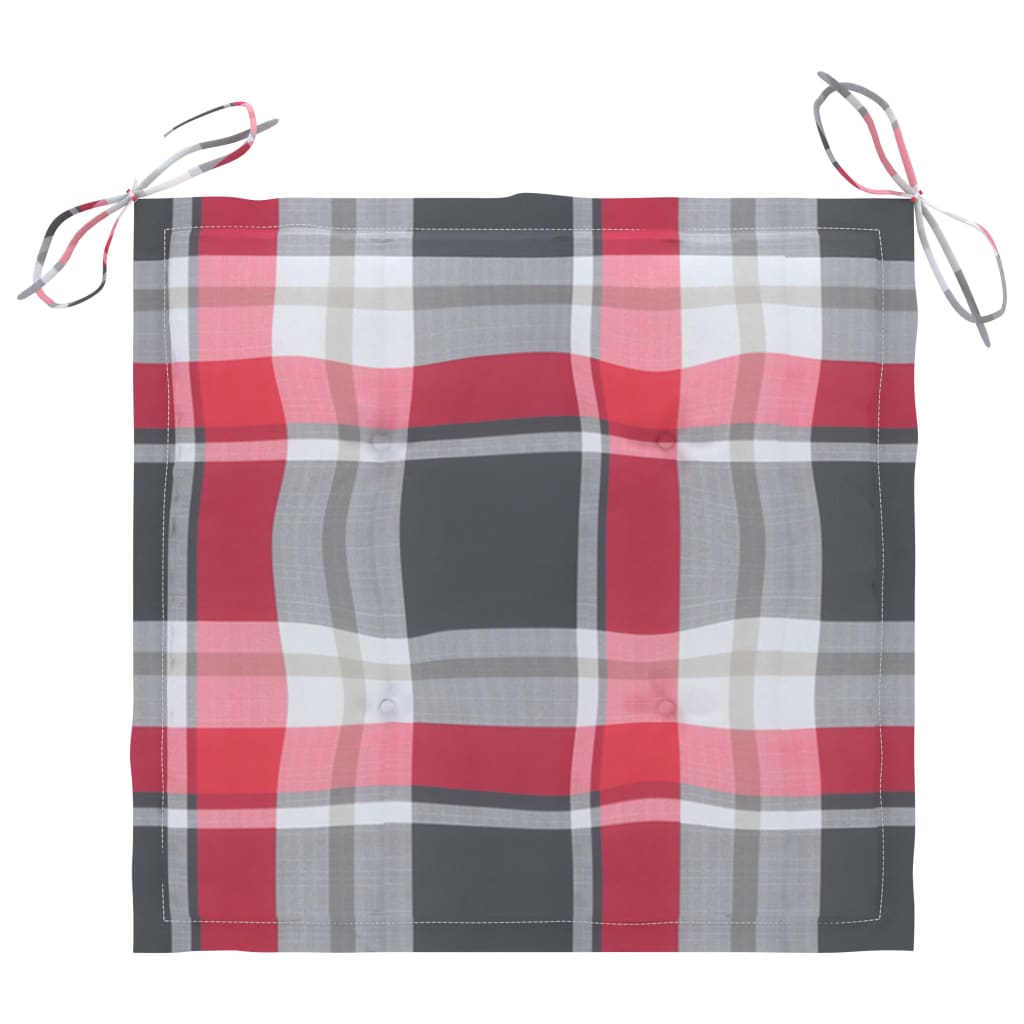 Sedie da Giardino 4 pz con Cuscini in Legno Massello di Teak 3073101