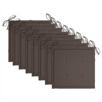 Sedie da Giardino con Cuscini 8 pz in Legno Massello di Teak 3073150