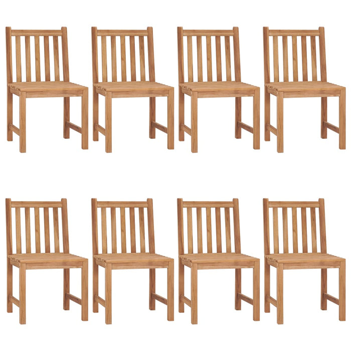 Sedie da Giardino con Cuscini 8 pz in Legno Massello di Teak 3073161