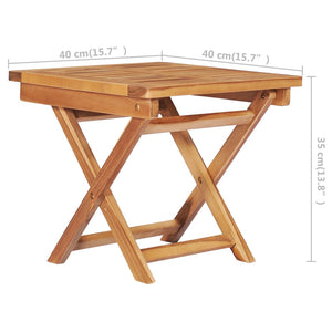 Lettini Prendisole 2 pz con Tavolo e Cuscino Massello di Teak 3073171