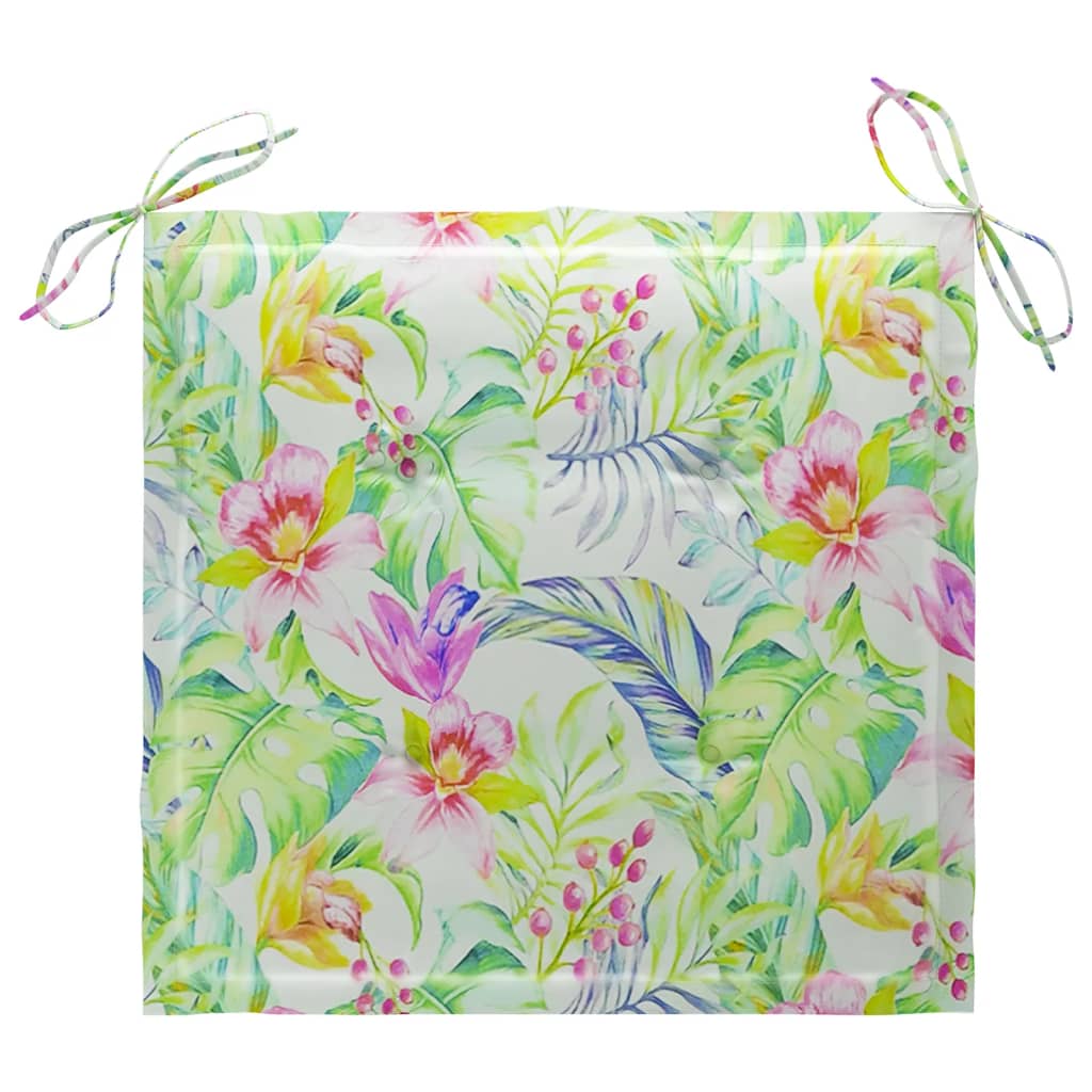 Sedie da Giardino Impilabili 4 pz con Cuscini Massello di Teak 3073222