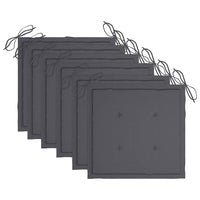 Sedie da Giardino Impilabili con Cuscini 6 pz Massello di Teak cod mxl 8408