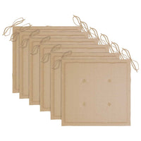 Sedie da Giardino Impilabili con Cuscini 6 pz Massello di Teak cod mxl 8424