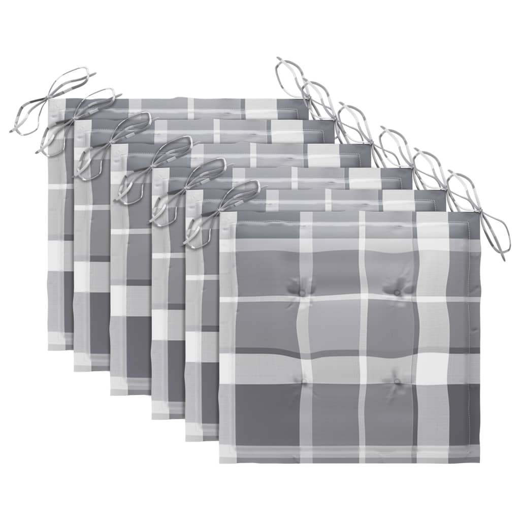 Sedie da Giardino Impilabili con Cuscini 6 pz Massello di Teak 3073239