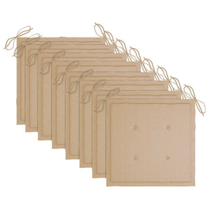 Sedie da Giardino Impilabili 8 pz con Cuscini Massello di Teak cod mxl 22590