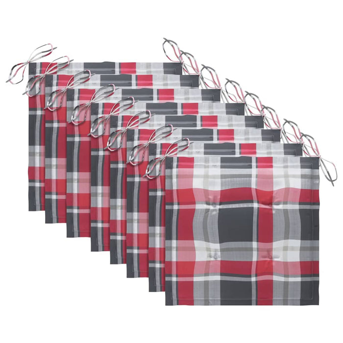 Sedie da Giardino Impilabili 8 pz con Cuscini Massello di Teak 3073253