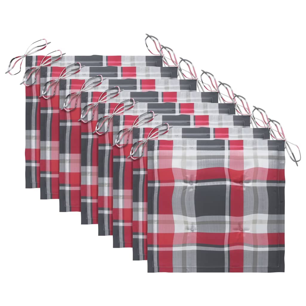 Sedie da Giardino Impilabili 8 pz con Cuscini Massello di Teak cod mxl 8428