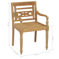 Sedie Batavia 8pz in Legno Massello di Teak 3073294