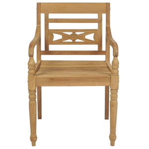 Sedie Batavia con Cuscini 6 pz in Legno Massello di Teak 3073331