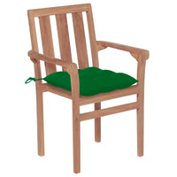 Sedie da Giardino Impilabili con Cuscini 8 pz Massello di Teak 3073453