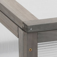 Fioriera aiuola rialzata piante fiori giardino con serra 110 x 54 x 120 cm legno massello di abete 02_0000961