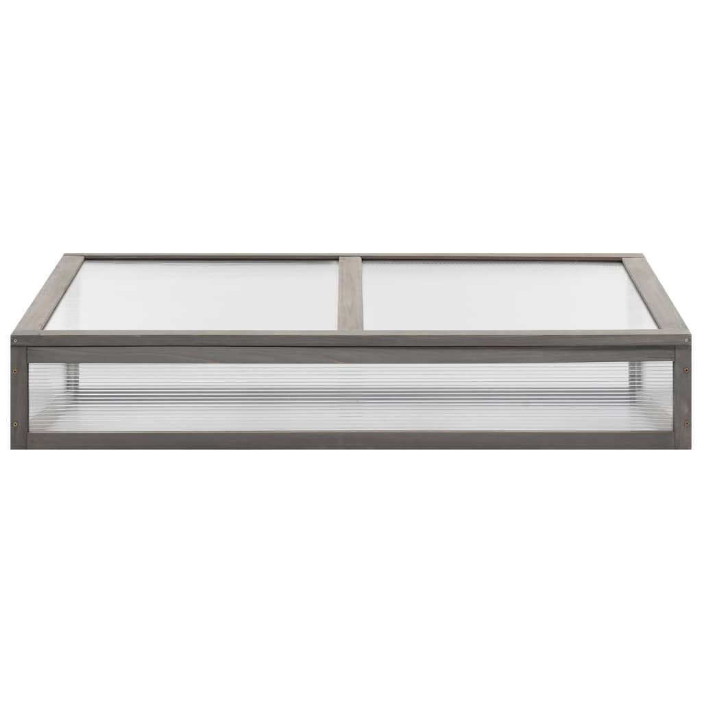 Fioriera aiuola rialzata piante fiori giardino con serra 110 x 54 x 120 cm legno massello di abete 02_0000961