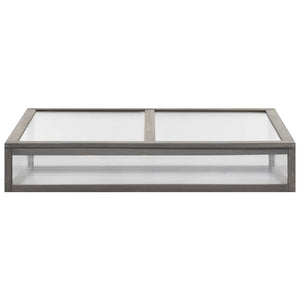 Fioriera aiuola rialzata piante fiori giardino con serra 110 x 54 x 120 cm legno massello di abete 02_0000961