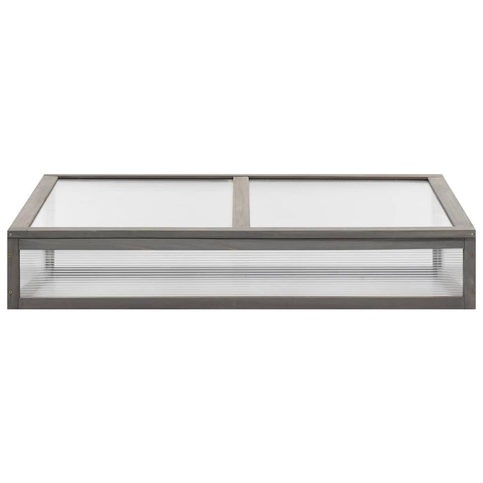 Fioriera aiuola rialzata piante fiori giardino con serra 110 x 54 x 120 cm legno massello di abete 02_0000961