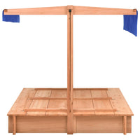 Sabbiera con Tetto in Legno di Abete 112x112x112 cm 316474