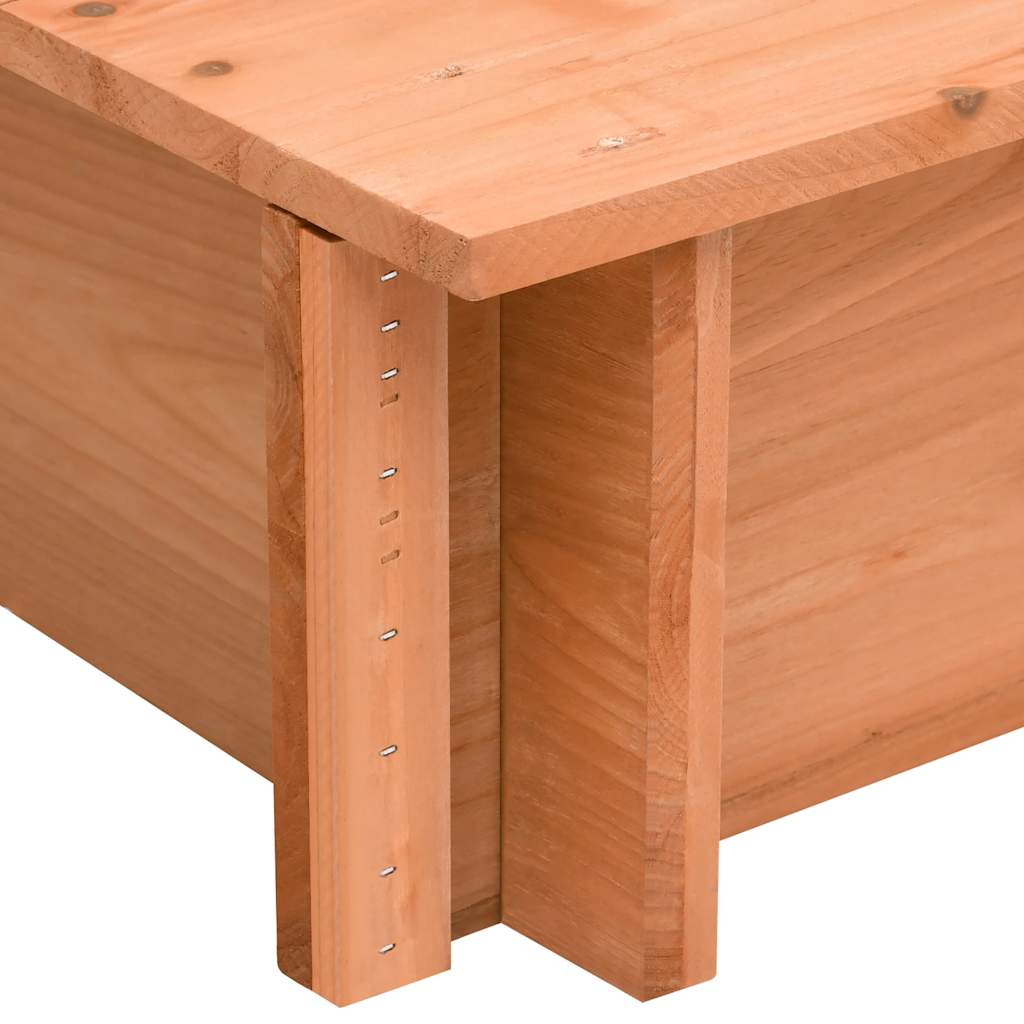 Sabbiera con Tetto in Legno di Abete 112x112x112 cm 316474