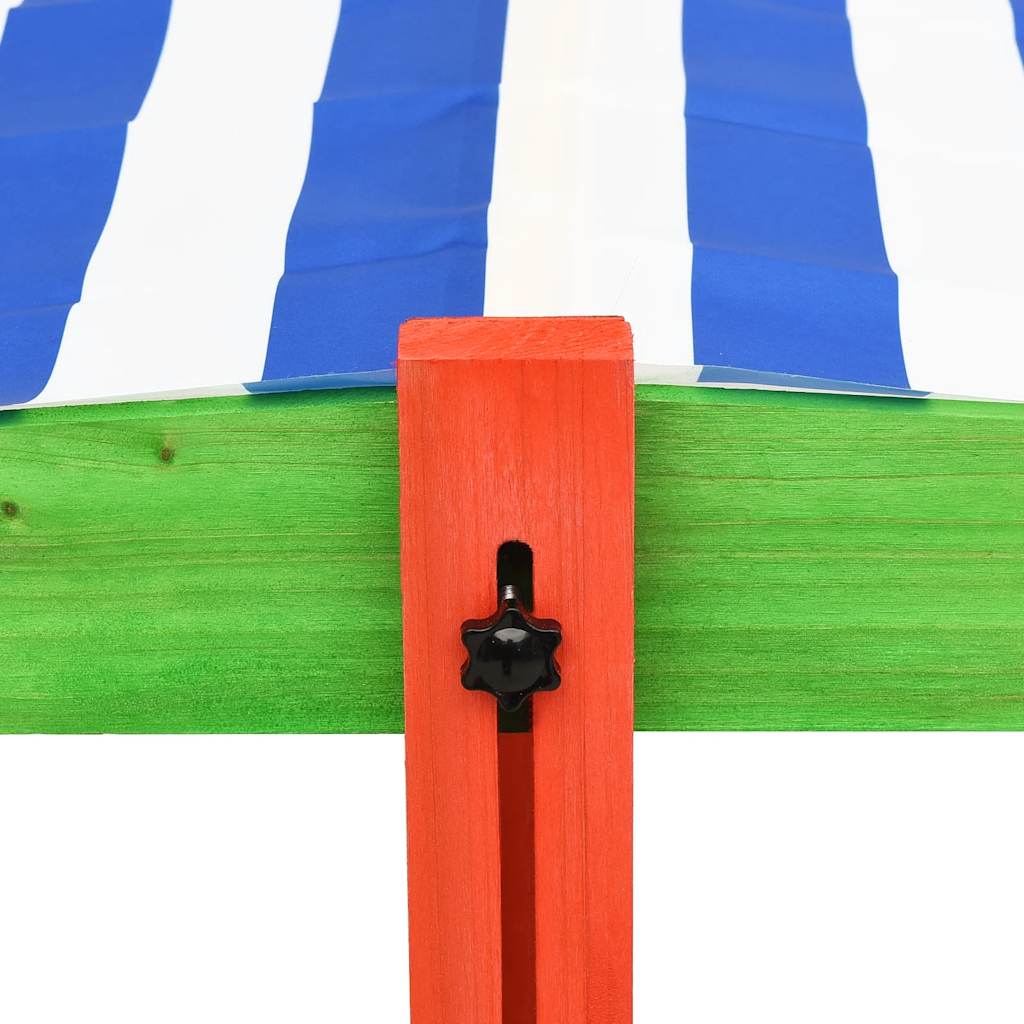 Sabbiera con Tetto Regolabile in Legno Abete Multicolore UV50 316475