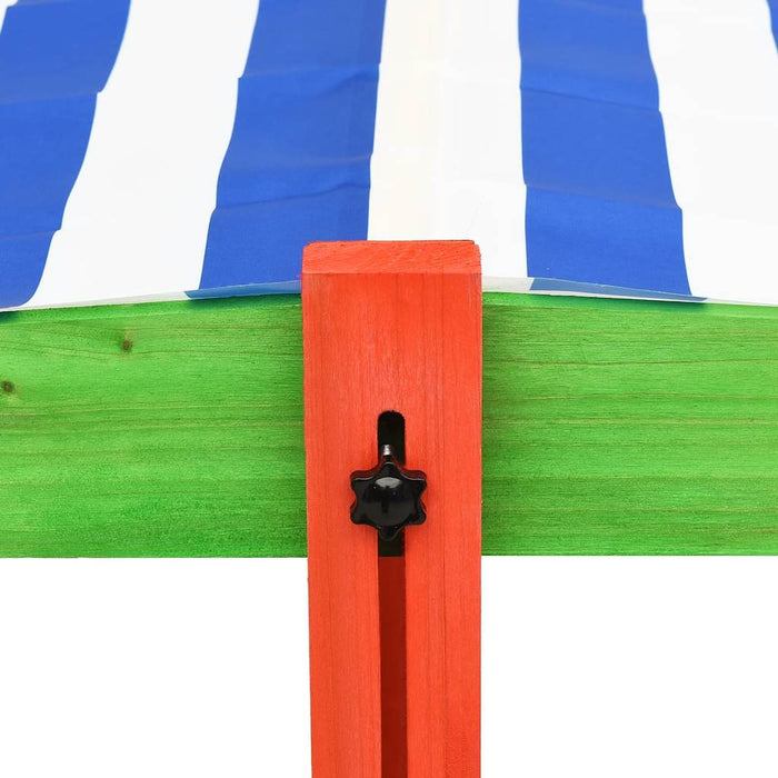 Sabbiera con Tetto Regolabile in Legno Abete Multicolore UV50 316475