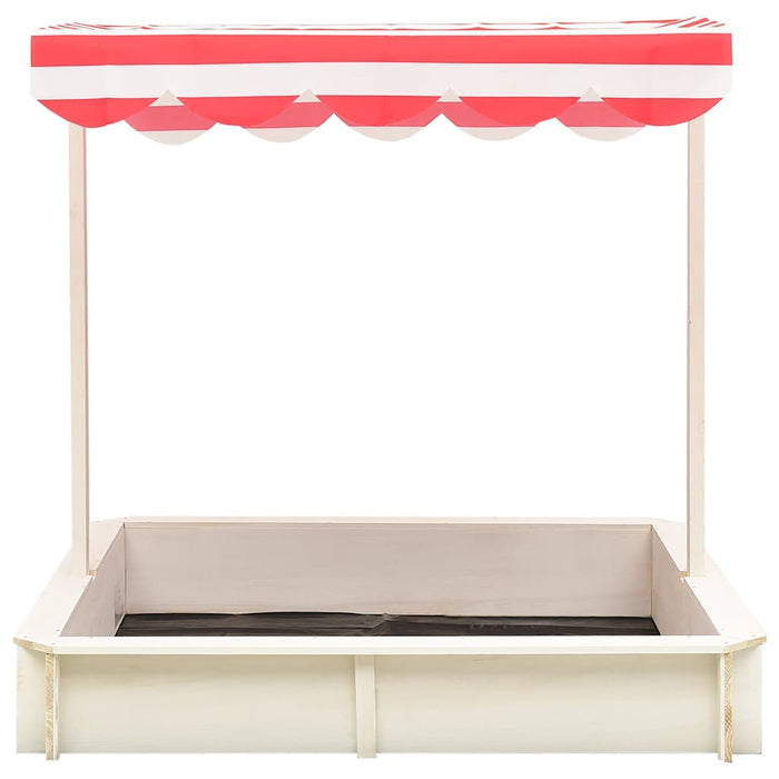 Sabbiera con Tetto Regolabile Legno Abete Bianco e Rosso UV50cod mxl 103740