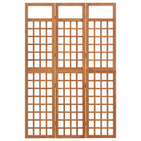 Divisorio a 3 Pannelli in Legno Massello di Abete 121x180,5 cm 316478