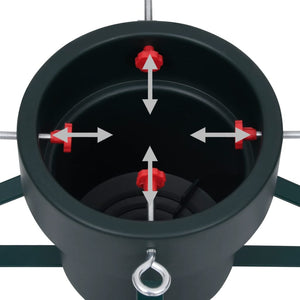 Base per Albero di Natale-Decorazioni natalizie Nera 46x46x19 cm