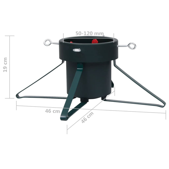 Base per Albero di Natale-Decorazioni natalizie Nera 46x46x19 cm