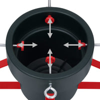 Base per Albero di Natale Verde e Rossa 46x46x19 cm 331310