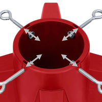 Base per Albero di Natale Rossa 55,5x55,5x15 cm 331312