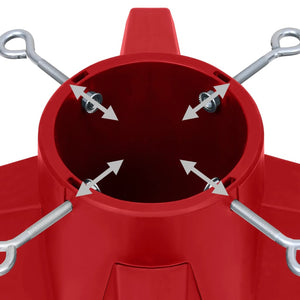 Base per Albero di Natale Rossa 55,5x55,5x15 cm 331312