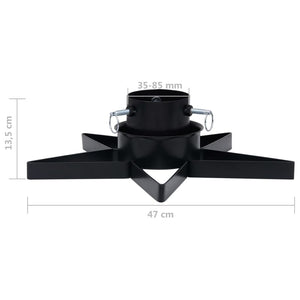 Base per Albero di Natale-Supporti per alberi di natale Nera 47x47x13,5 cm