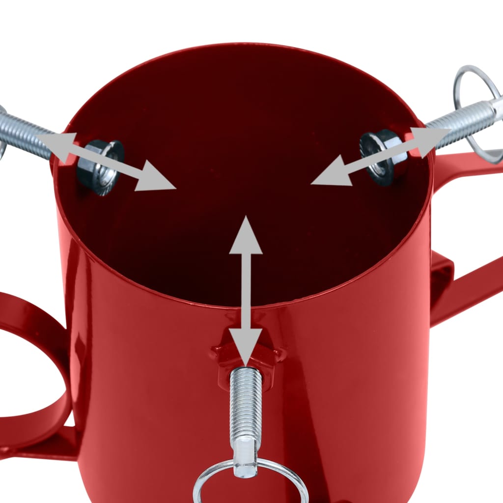 Base per Albero di Natale Rossa 58x58x21 cm 331318